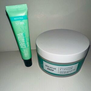 Bath & Body Works Mentha Lip Shine+ Breathe Deep Eucalyptus Lavender Body Butter